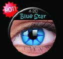 Blue Star - spalvoti lęšiai Crazy Lens